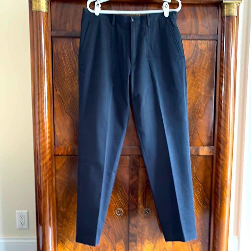 DOLCE & GABBANA Black Dress Pants, cotton, Sz 52, Italy, US waist size 34.